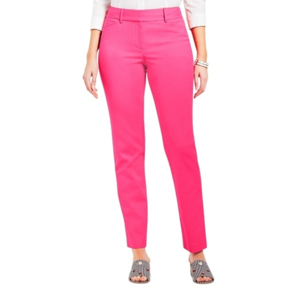 Talbots flawless‎ slim ankle raspberry pink stretch jeans plus size 16W